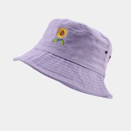 Chapeau De Pêcheur Brodé De Fleurs,2022 Coton,Seau,Casquette De Soleil Pour Voyage En Plein Air,Pour Hommes Et Femmes,132