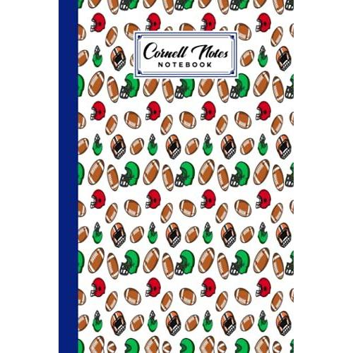 Cornell Notes Notebook: Rugby Cover, Cornell Note Paper Notebook, Cornell Paper, Organizing Notes System, Note Taking - 120 Pages, 6" X 9" By Elaine Fellows