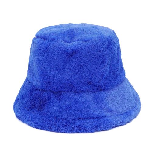 Faux Fur Winter Bucket Hat For Women High Quality Solid Warm Female Cap Outdoor Sunscreen Sun Fisherman Hat Panama Lady Cap