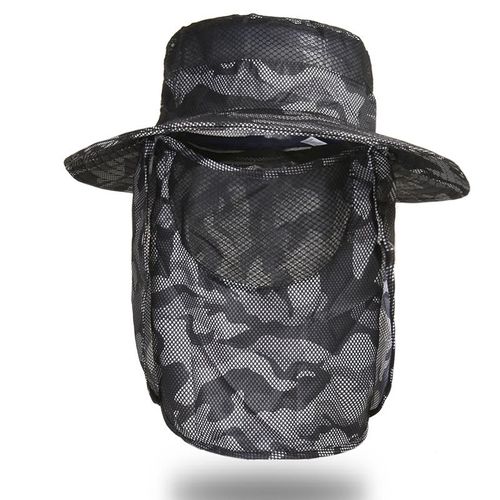 Chapeau De Pêcheur Pour Hommes W89,Seau Anti-Uv,Protection Solaire À 360 °,Panama,Chapeau D'été,Masque De Protection Faciale,Visière Châle