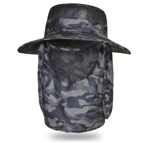 Chapeau De Pêcheur Pour Hommes W89,Seau Anti-Uv,Protection Solaire À 360 °,Panama,Chapeau D'été,Masque De Protection Faciale,Visière Châle