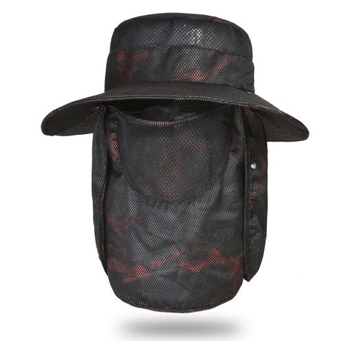 Chapeau De Pêcheur Pour Hommes W89,Seau Anti-Uv,Protection Solaire À 360 °,Panama,Chapeau D'été,Masque De Protection Faciale,Visière Châle