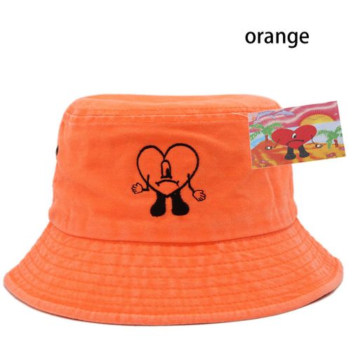 Chapeaux De Soleil Brodés Pliables Pour Hommes Et Femmes,Chapeaux De Plage En Coton,Bad Bunny E27,Un Verano Sin Ti Fishsuffolk,Été
