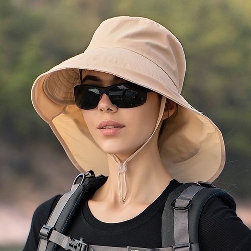 Chapeau De Pêche Anti-Uv Pour Femme,Châle Intégré,Chapeau De Soleil,Chapeau De Plage Pour Femme,Chapeau De Randonnée,N?Ud Solide,Été,E27