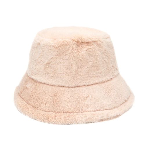 Faux Fur Winter Bucket Hat For Women High Quality Solid Warm Female Cap Outdoor Sunscreen Sun Fisherman Hat Panama Lady Cap