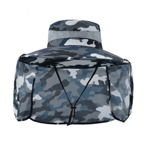 Chapeau Unisexe E27 Avec Châle Imperméable,Casquette De Randonnée En Plein Air,Casquette De Pêche,Grand Avant-Toit,Protection Du Visage Et Du Cou,Casquettes De Protection Solaire Pour Hommes