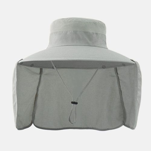 Chapeau Unisexe E27 Avec Châle Imperméable,Casquette De Randonnée En Plein Air,Casquette De Pêche,Grand Avant-Toit,Protection Du Visage Et Du Cou,Casquettes De Protection Solaire Pour Hommes