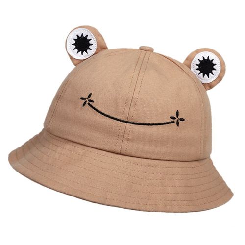 Chapeaux Seau En Coton Pour Femmes,Mignon,En Forme De Grenouille,Pour L'été,Pour L'extérieur,La Pêche Au Soleil,Panama Sauvage