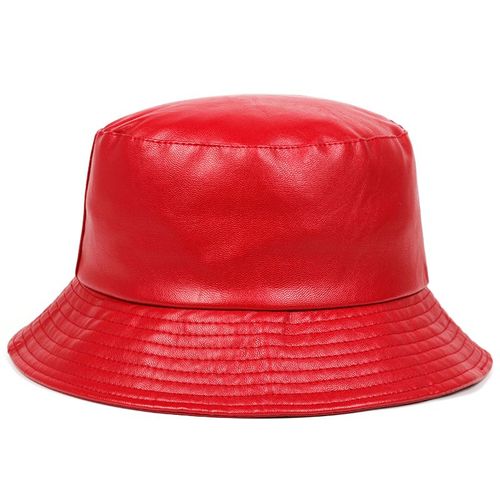 Chapeau Seau En Faux Cuir Pu,Casquette De Pêcheur À La Mode Pour Hommes Et Femmes