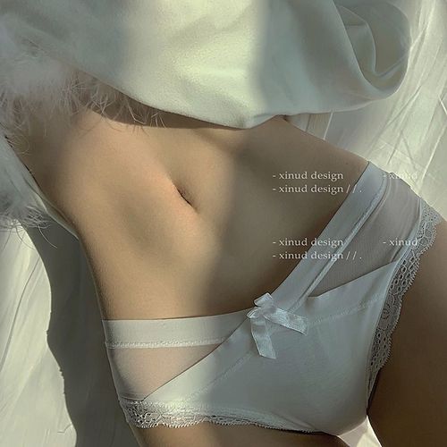 Culottes Sexy En Dentelle Pour Femme,Shuoyao Femmes Bowknot Mesh Transparent Style Japonais String Triangle, Blanc