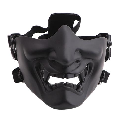 Demi-masque de crâne d'halloween, masque de fantôme d'halloween pour Cosplay, mascarade, partie inférieure pour jeu CS, chasse, tir