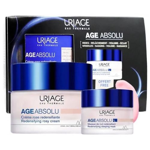 Uriage Age Absolu Coffret Redensifiant Crème Rose 50 Ml + Masque De Nuit 15 Ml Offert 