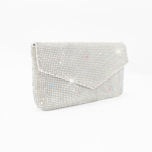 Blingbing strass banquet Bag net Diamond tote bag pour femme argent