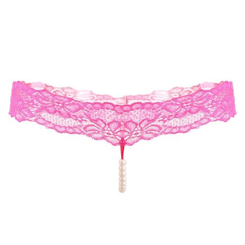Culottes Sexy En Dentelle Pour Femme,Pantalon En Dentelle De Couleur Unie Originale Massage Perlé String Transparent Marchandises Étrangeres, Rouge