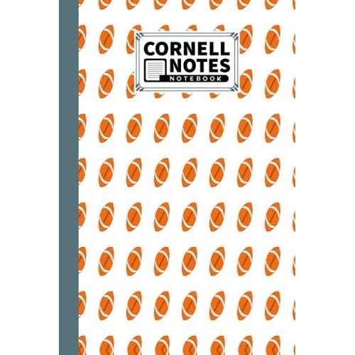 Cornell Notes Notebook: Rugby Cover, Cornell Note Paper Notebook, Cornell Paper, Organizing Notes System, Note Taking - 120 Pages, 6" X 9" By Elaine Fellows