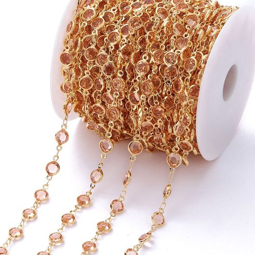 Collier De Perles De Cristal Colorées,1 Mètre,6mm,Pour Bricolage,Bracelet,Bijoux,Fournitures Exécutives
