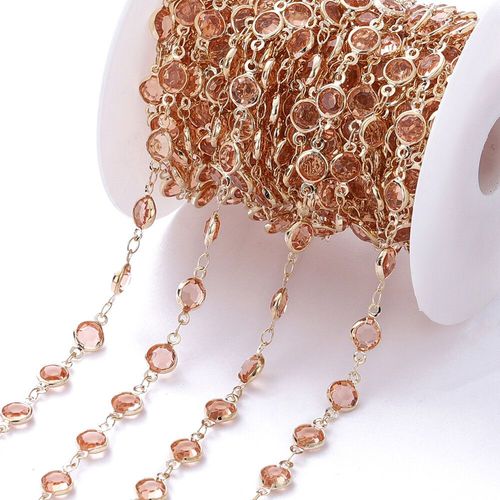 Collier De Perles De Cristal Colorées,1 Mètre,6mm,Pour Bricolage,Bracelet,Bijoux,Fournitures Exécutives
