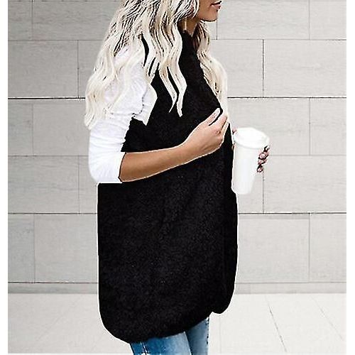 Femmes Femmes Polaire Fourrure Corps Gilet Gilet Gilet Hiver Manteau Sans Manches
