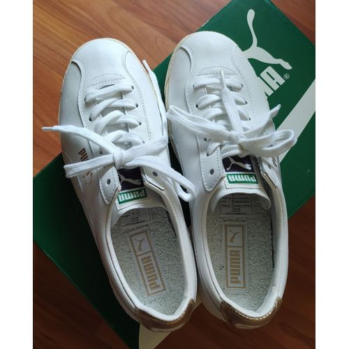 Baskets Puma - Blanche White/Marshmallow/Team Gold Doré /Cadeau Femme - 38
