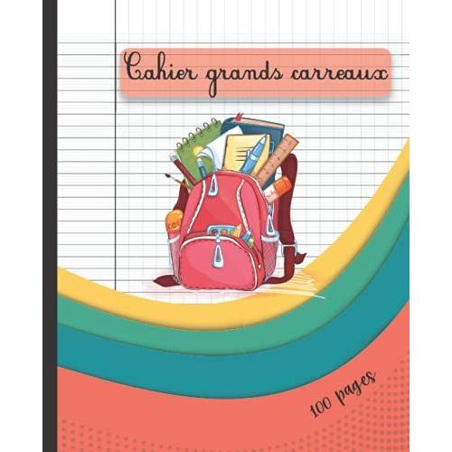 Cahier Grands Carreaux: Cahier Ligne Seyes , 120 Pages Vierges Pour Apprendre À Écrire En Cursive