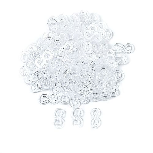 Crochet De Verrouillage En Caoutchouc Pour Métier À Tisser À Breloques,Clips En S,Bracelet Élastique,Bijoux De Bricolage,Accessoires De Fournitures Exécutives,500 Pièces,100 Pièces