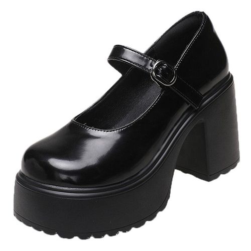 Chaussures Rimocychaussures Plateformepaisse Mary Essence Pour Femmescuir Verniescarpins Talons Hauts Pour Femmeschaussures De Fête Talon Optique Doux