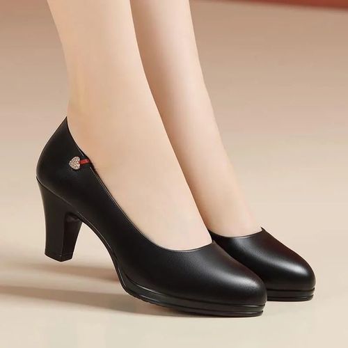 Chaussures Chaussures Talons Carrés Pour Femmesmodenoir Et Blancmulticolorede Haute Qualitépour Fêteescarpinslégantsc427