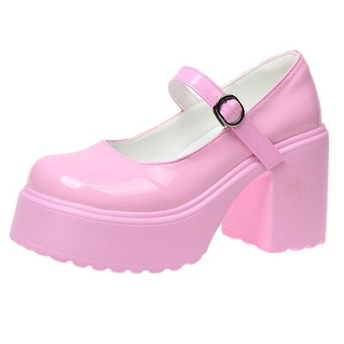 Chaussures Rimocychaussures Plateformepaisse Mary Essence Pour Femmescuir Verniescarpins Talons Hauts Pour Femmeschaussures De Fête Talon Optique Doux