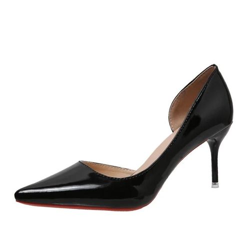 Escarpins Pointus À Talons Hauts Pour Femmes,Chaussures Bateau,Chaussures Provoqué Pour Femmes,Chaussures De Mariage Pour Patients,Parker Basique,Noir,Document Bonbon,Grande Taille 45
