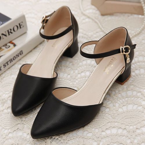 Sandales À Talons Hauts Pour Femmes,Mary Janes,Chaussures Parker Pointues,Escarpins Élégants,Talon Moyen,Décontracté,Confortable,Designer, - 35