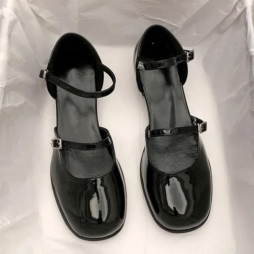 Chaussures Escarpins Boucle Et Talonspais Pour Femmeschaussureslégantes Bout Carré Peu Profondpour Fête Et Bureauen Cuir