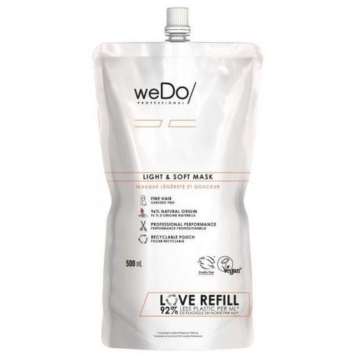 Wedo - Masque Cheveux Vegan Légèreté Et Douceur Recharge Pour Fins Vegan Sans Silicone Cheveuxfins 500 Ml 