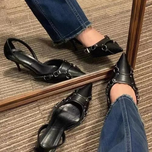 Escarpins Punk À Talons Hauts Pour Femmes,Sandales D'été,Grande Taille 42