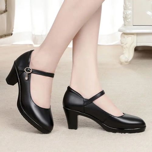 Chaussures Zapatos De Mujerchaussures En Cuir Verni Noir Pour Femmesconfortables Et Mignonnesà Talon Rouge Vine818