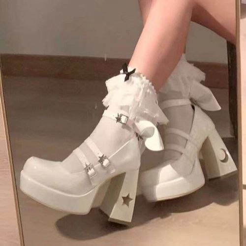 Chaussures Escarpins Talons Hauts En Cuir Verni Pour Femmeschaussures Plateformepaissechaussures Mary Lolitachaussures Optiques Punkessencecosplayprintempsy2k