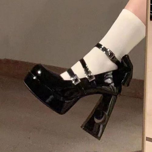 Chaussures Escarpins Talons Hauts En Cuir Verni Pour Femmeschaussures Plateformepaissechaussures Mary Lolitachaussures Optiques Punkessencecosplayprintempsy2k