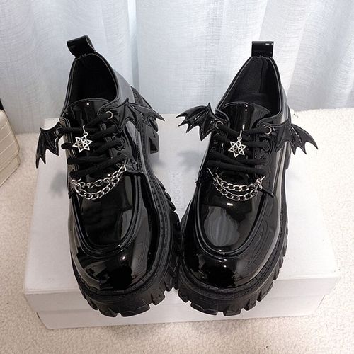 Chaussures Escarpins Gothiques Lolita En Cuir Verni Pour Femmeschaussures Plateforme En Métaluniforme Scolaire Japonaisstyle Collègeprintemps