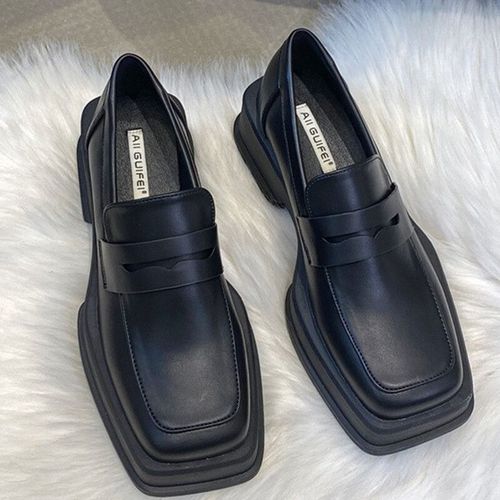 Chaussures Mocassins Bout Carré Pour Femmesstyle Bfen Cuir Vernià Plateformeescarpins Pour Femmeschaussures Oxford Talonspaisjkprintemps