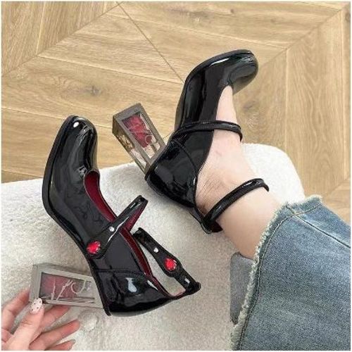 Chaussures Escarpins Talons Hauts Transparents Pour Femmeschaussures D'été Décontractéesboucle Solidesandales Pour Femmesescarpins Sexyfêtemarquefleurs