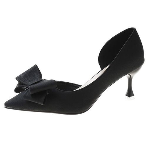 Chaussures Escarpins Talons Fins Bow107 Pour Femmeschaussures De Soirée Enfilerlégantesparker Pointudocument Solidechaussures Talons Hautsbleuété