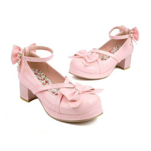 Chaussures Chaussures Lolita En Cuir Verni Brcorporelle Pour Femmerougemariéeixde Mariageplateforme Lanièresescarpins Mary Janessangle De Rincagenuittalons Cubains