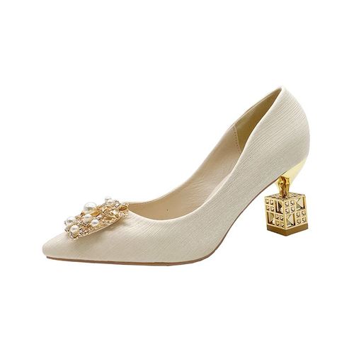 Chaussures Talons Hauts Pointus En Forme De Parker Pour Dameschaussures De Mariage De 5cm Et 7cmchaussure De Banquet De Voyage Structure Carréeautomne