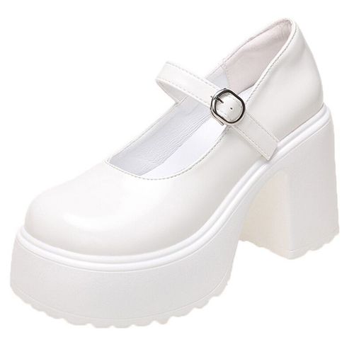 Chaussures Rimocychaussures Plateformepaisse Mary Essence Pour Femmescuir Verniescarpins Talons Hauts Pour Femmeschaussures De Fête Talon Optique Doux