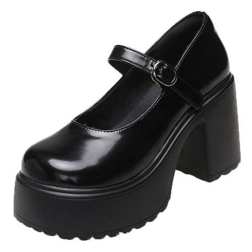 Chaussures Rimocychaussures Plateformepaisse Mary Essence Pour Femmescuir Verniescarpins Talons Hauts Pour Femmeschaussures De Fête Talon Optique Doux