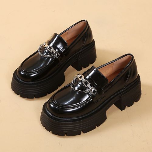 Chaussures Mocassins Plateforme Pour Femmesmary Janesmocassins Parker Rondschaussures Plateforme Pour Femmeschaîne Décontractéetalons Pour Damesmode Oxfords