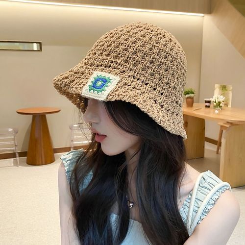 Chapeau De Pêcheur Au Crochet Pour Femmes,Chapeau De Parasol De Voyage,Casquette De Bassin Extérieur,Chapeau Féminin,Printemps,Été,Will Floral,E27