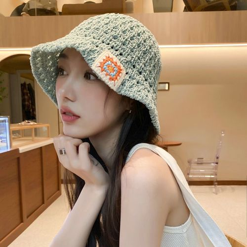 Chapeau De Pêcheur Au Crochet Pour Femmes,Chapeau De Parasol De Voyage,Casquette De Bassin Extérieur,Chapeau Féminin,Printemps,Été,Will Floral,E27