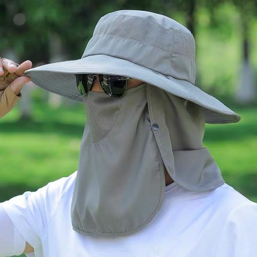 Chapeau De Pêche Pour Homme,Protection Solaire,Extérieur,Large Bord,Perfecmesh,Visage,Cou,Rabat,Couverture,Sangle Coupe-Vent