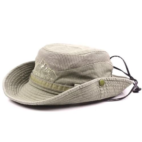 Chapeau D'extérieur Pour Homme,Casquette Anderrespirante,Chapeau En Maille De Pêche Dans La Jungle,Casquettes De Protection Solaire En Coton,Randonnée,Plage,Été,E27