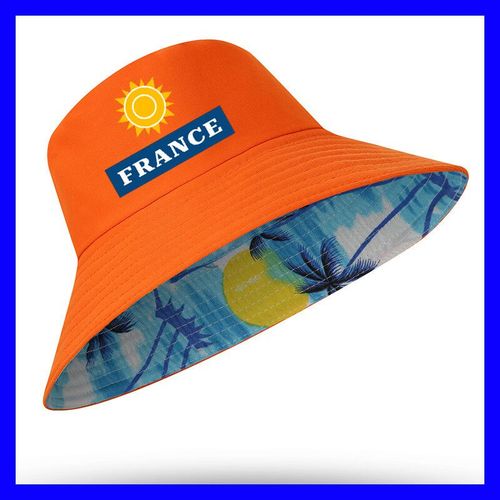 Bob France-Chapeau Réversible E27 Pour Homme Et Femme,Texte,Casquette De Pêche En Plein Air,De Plage,Pour Fille Et Garçon
